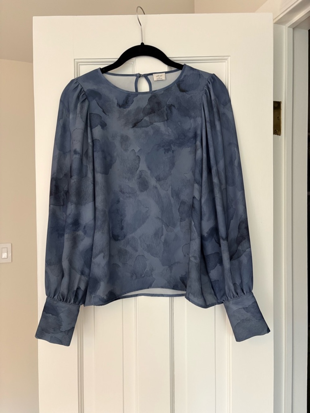 Aritzia Wilfred Blue Printed Blouse